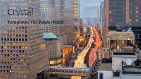  Presentation with new york - Presentation theme featuring new-york-new-york-usa background and a light blue colored foreground