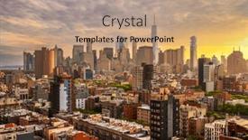  Presentation with manhattan - Theme enhanced with new-york-new-york-usa background and a coral colored foreground