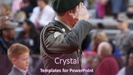  Presentation with veterans - Theme consisting of new-york-nov-11-2014 background and a  colored foreground