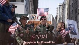  Presentation with veterans - Theme featuring new-york-nov-11-2014 background and a tawny brown colored foreground