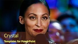  Presentation with stage - Amazing slide deck having new-york-nov-13-nicole backdrop and a tawny brown colored foreground