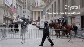  Presentation with disruption - Slides having new-york-nov-17-police background and a gray colored foreground