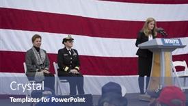  Presentation with veterans day - Presentation featuring new-york-nov-25-2015 background and a ocean colored foreground