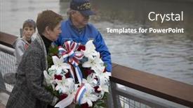  Presentation with veterans day - Presentation theme enhanced with new-york-nov-25-2015 background and a dark gray colored foreground