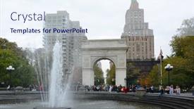  Presentation with neighborhood - Slide set having new-york-ny-05-nov background and a sky blue colored foreground