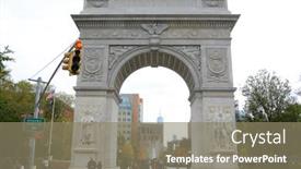  Presentation with neighborhood - Beautiful presentation theme featuring new-york-ny-05-nov backdrop and a coral colored foreground