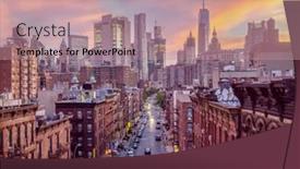  Presentation with bridges - Slide set enhanced with new-york-ny-usa-07 background and a  colored foreground