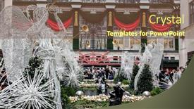  Presentation with avenue - PPT theme featuring new-york-ny-usa-december background and a tawny brown colored foreground