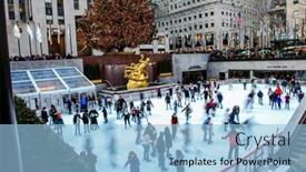  Presentation with peoples - Beautiful PPT theme featuring new-york-ny-usa-december backdrop and a light blue colored foreground