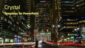  Presentation with street lights - Cool new PPT theme with new-york-ny-usa-december backdrop and a wine colored foreground