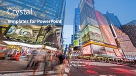  Presentation with intersection - Beautiful theme featuring new-york-ny-usa-june backdrop and a teal colored foreground