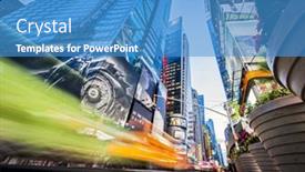  Presentation with intersection - Slide deck featuring new-york-ny-usa-june background and a teal colored foreground