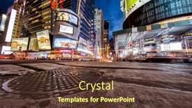  Presentation with intersection - Theme consisting of new-york-ny-usa-june background and a tawny brown colored foreground