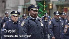  Presentation with new york city - Amazing presentation theme having new-york-ny-usa-mar backdrop and a tawny brown colored foreground