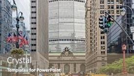  Presentation with avenue - Amazing PPT theme having new-york-ny-usa-oct backdrop and a coral colored foreground