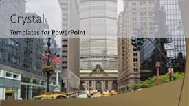  Presentation with avenue - Slides enhanced with new-york-ny-usa-oct background and a light gray colored foreground