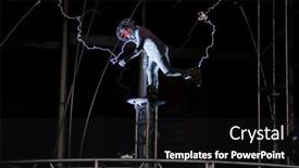  Presentation with electric spark - Beautiful presentation featuring new-york-oct-6-endurance backdrop and a black colored foreground