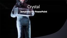  Presentation with electric spark - Beautiful presentation theme featuring new-york-oct-6-endurance backdrop and a black colored foreground