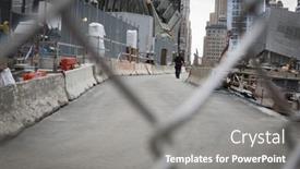  Presentation with world trade center - Beautiful PPT theme featuring new-york-sept-11-2014 backdrop and a gray colored foreground