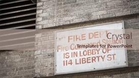  Presentation with fire station - Colorful theme enhanced with new-york-sept-11-2016 backdrop and a mint green colored foreground