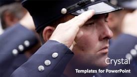  Presentation with firefighters - Slide set consisting of new-york-sept-11-firefighters background and a tawny brown colored foreground