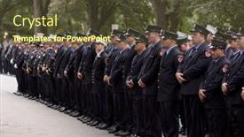  Presentation with firefighters - Slide deck having new-york-sept-11-firefighters background and a tawny brown colored foreground