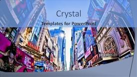 Presentation with busy street - PPT theme with new-york-sept-22-times background and a  colored foreground