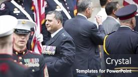  Presentation with police memorial - Amazing PPT theme having new-york-sept-9-2016 backdrop and a tawny brown colored foreground