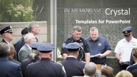  Presentation with law enforcement - PPT theme consisting of new-york-sept-9-2016 background and a gray colored foreground