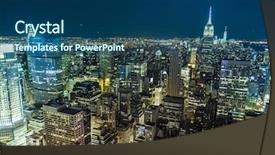  Presentation with new york night - PPT layouts enhanced with new york skyline background and a ocean colored foreground