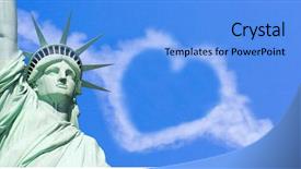  Presentation with liberty - Slides enhanced with new york state government - love that statue of liberty background and a light blue colored foreground