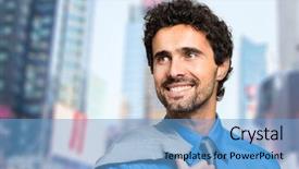  Presentation with outdoor movie - Beautiful presentation design featuring new york times company - young businessman holding his jacket backdrop and a light blue colored foreground