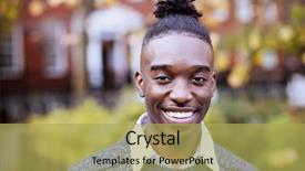  Presentation with new york university - Beautiful PPT layouts featuring new york university - portrait of a young afroamerican backdrop and a yellow colored foreground