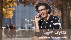  Presentation with prehistoric man - Beautiful PPT layouts featuring new york university - young handsome man wearing backdrop and a violet colored foreground