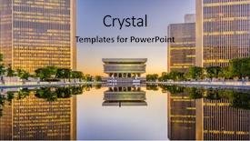  Presentation with new york state - Cool new slides with new york usa at empire backdrop and a light blue colored foreground