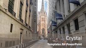  Presentation with wall street - Amazing presentation design having new-york-usa-august-13 backdrop and a gray colored foreground