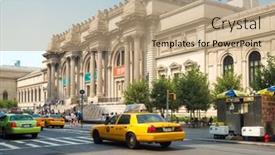  Presentation with metropolitan - Audience pleasing theme consisting of new-york-usa-august-14 backdrop and a coral colored foreground