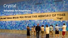  Presentation with memorial - PPT layouts having new-york-usa-august-14 background and a ocean colored foreground