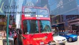  Presentation with bus - Cool new slides with new-york-usa-august-14 backdrop and a  colored foreground