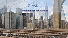  Presentation with wire ropes - Colorful slide deck enhanced with new-york-usa-sep-08 backdrop and a sky blue colored foreground