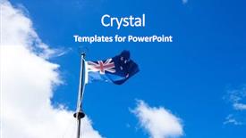  Presentation with wind - Beautiful presentation design featuring new zealand flag flying backdrop and a teal colored foreground