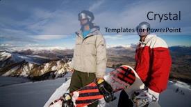  Presentation with octagon two mma fighters standing - Theme consisting of new zealand holiday - two snowboarders stand background and a teal colored foreground