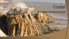  Presentation with seismic - Amazing PPT theme having new zealand illustrating seismic backdrop and a coral colored foreground