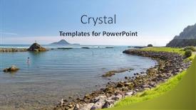  Presentation with new zealand - Cool new PPT layouts with new-zealand-landscape-bay backdrop and a light blue colored foreground