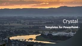  Presentation with new zealand silver fern black - Slide set enhanced with new-zealand-landscape-bay background and a  colored foreground