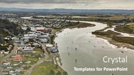  Presentation with maori new zealand native bush - PPT layouts having new-zealand-landscape-bay background and a  colored foreground