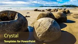  Presentation with new zealand - Theme consisting of new-zealand-low-tide background and a tawny brown colored foreground