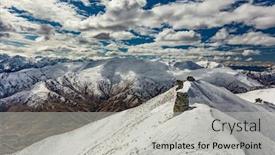  Presentation with new zealand - Cool new presentation theme with new-zealand-mountain-panorama-seen backdrop and a light gray colored foreground