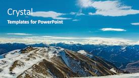  Presentation with new zealand - Presentation enhanced with new-zealand-mountain-panorama-seen background and a teal colored foreground