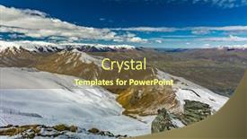  Presentation with new zealand - Presentation design with new-zealand-mountain-panorama-seen background and a tawny brown colored foreground